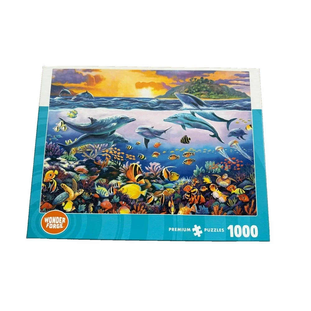 Wonder Forge 1000 Piece Ocean Dolphins Sea Life Jigsaw Puzzle